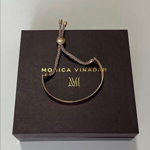 Monica Vinader Rose Gold Adjustable Bangle